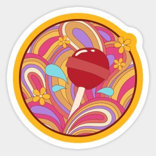 1970s Psychedelic Lollipop Sticker